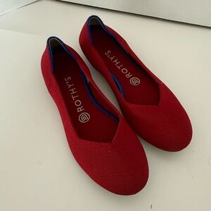 Rothys Flat round toe Red Size Womens 7